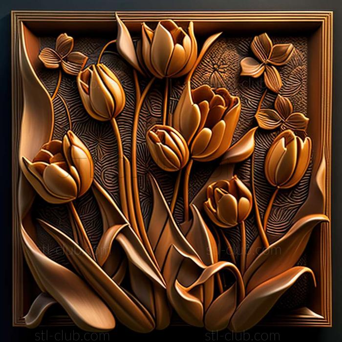 3D model Tulips (STL)